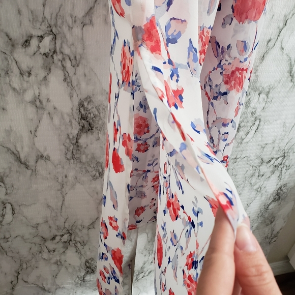 Want & Need Floral Lattice Popover Maxi Dress XS - Picture 7 of 14